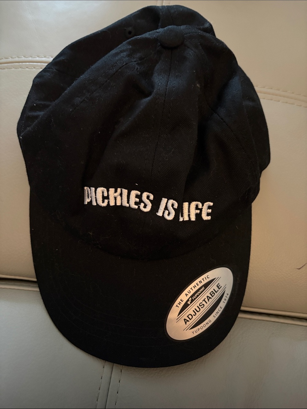 Pickles Is Life Black Adjustable Baseball Cap by